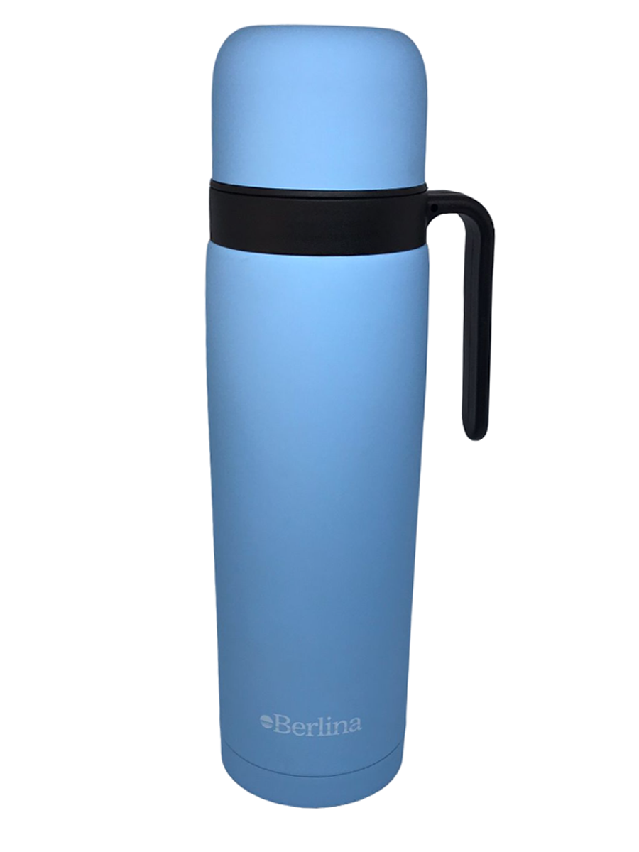 Termo Berlina Con Asa 1 Lt Pico Cebador Celeste