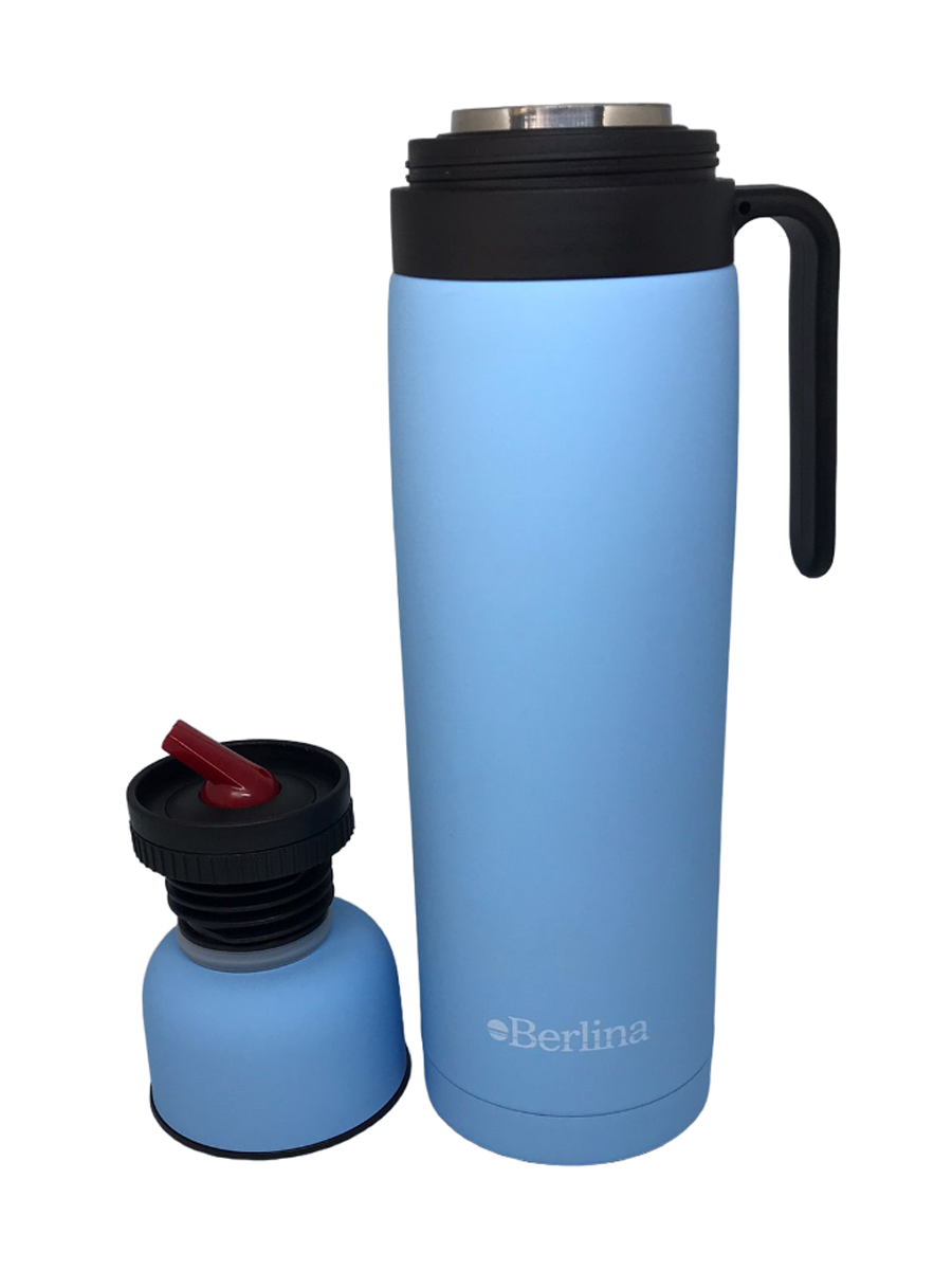 Termo Berlina Con Asa 1 Lt Pico Cebador Celeste