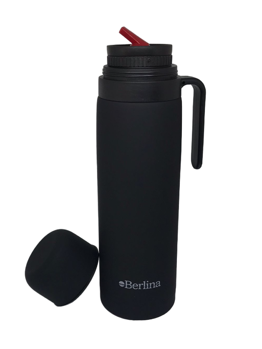 Termo Berlina Con Asa 1 Lt Pico Cebador Negro