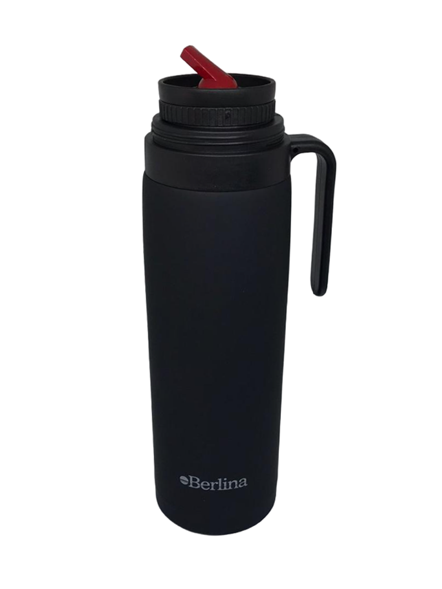 Termo Berlina Con Asa 1 Lt Pico Cebador Negro