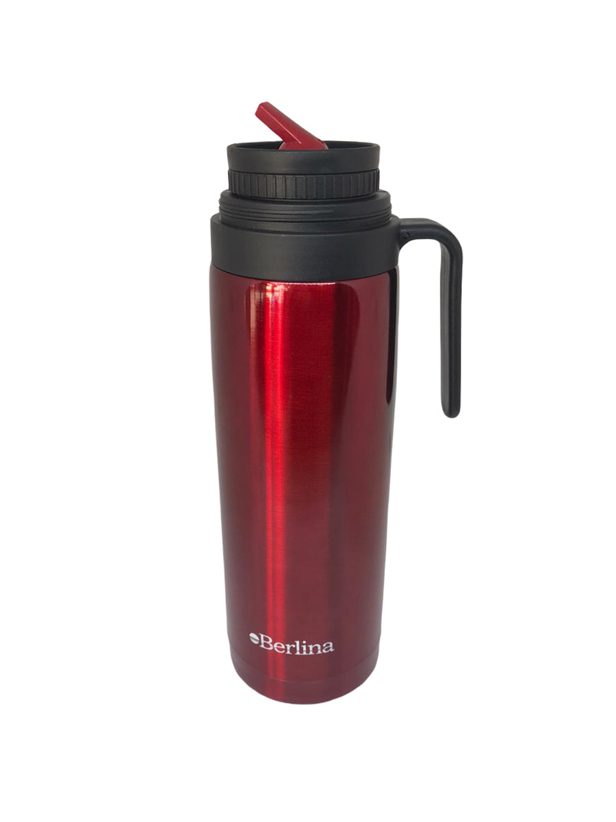 Termo Berlina Con Asa 1 Lt Pico Cebador Rojo
