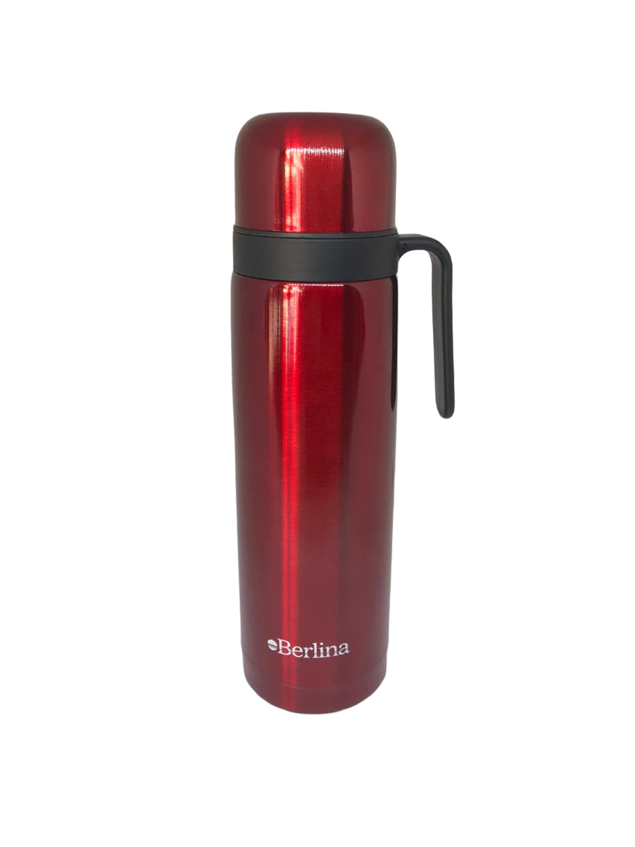 Termo Berlina Con Asa 1 Lt Pico Cebador Rojo