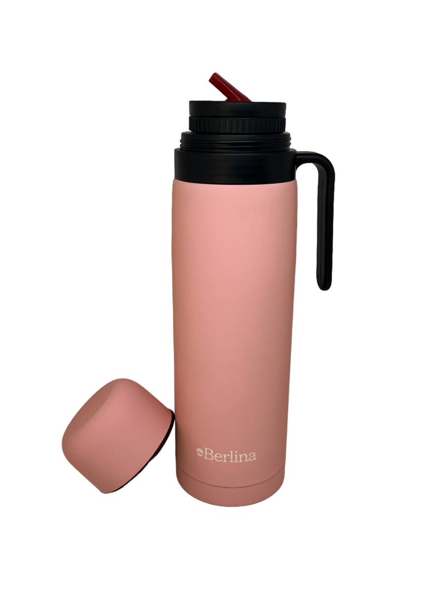 Termo Berlina Con Asa 1 Lt Pico Cebador Rosa