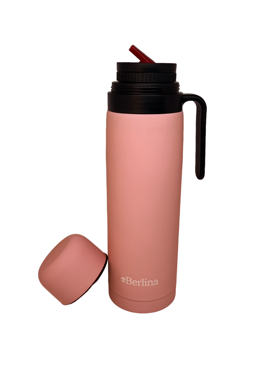 Termo Berlina Con Asa 1 Lt Pico Cebador Rosa