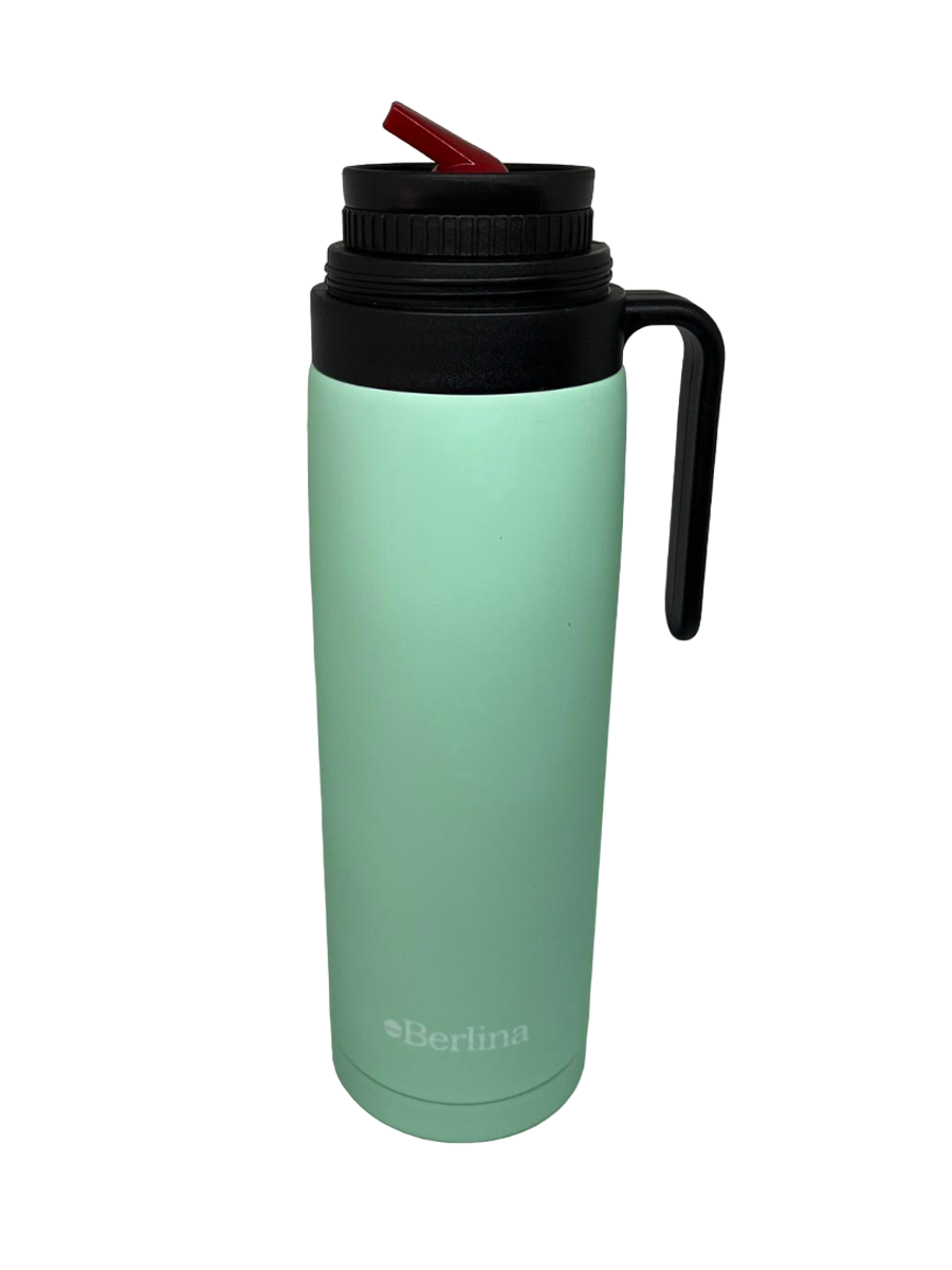 Termo Berlina Con Asa 1 Lt Pico Cebador Color Verde Agua