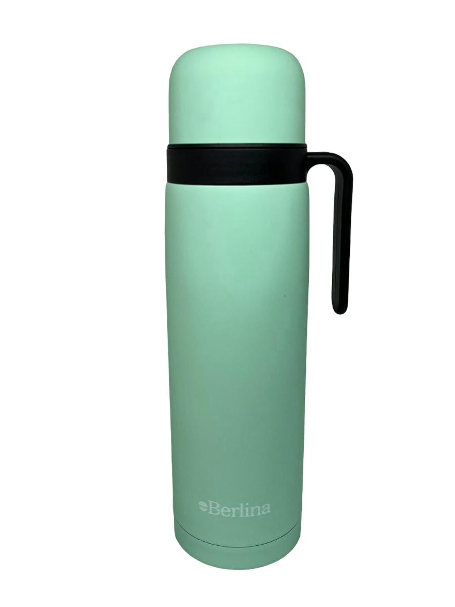 Termo Berlina Con Asa 1 Lt Pico Cebador Color Verde Agua