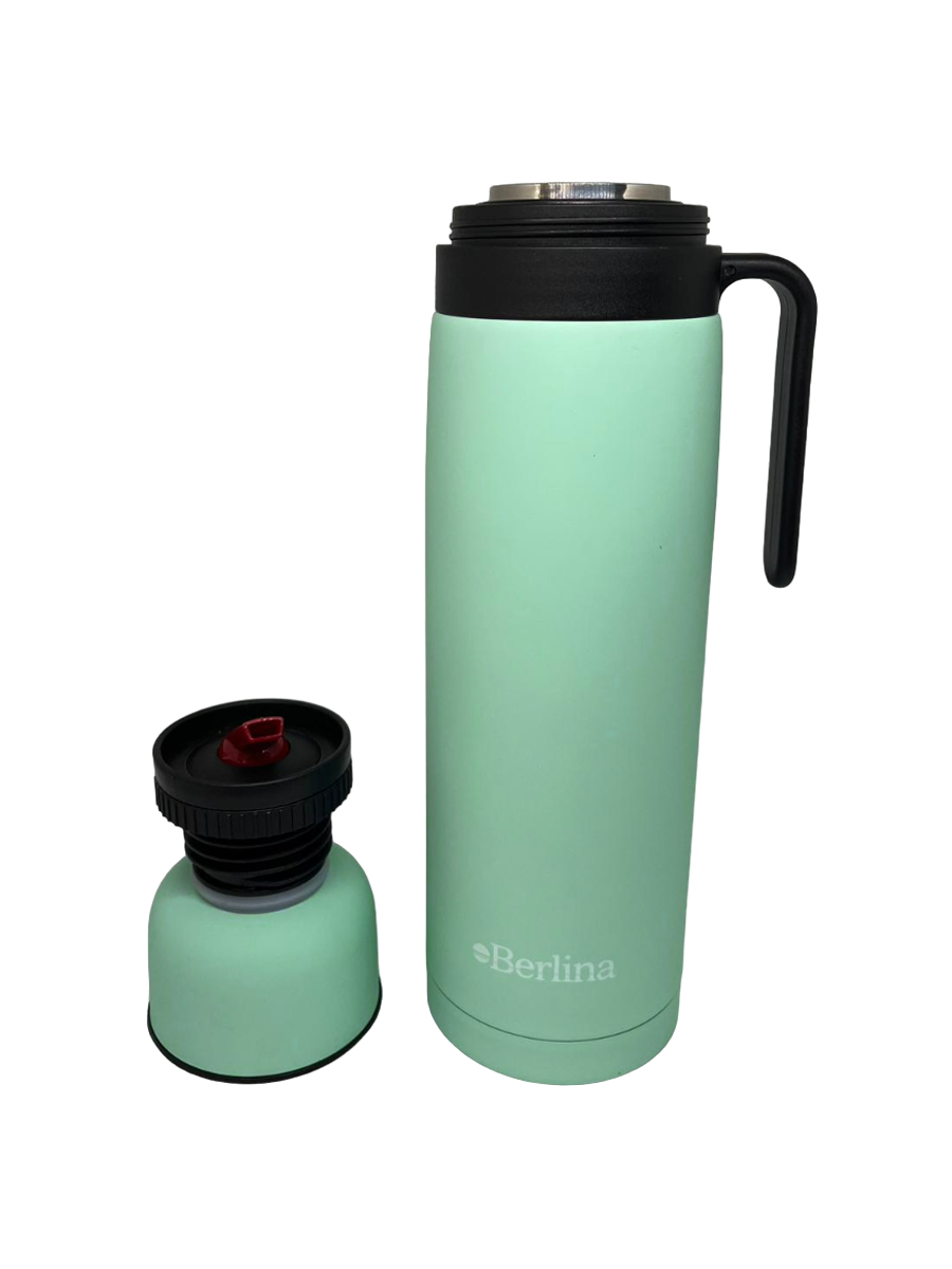 Termo Berlina Con Asa 1 Lt Pico Cebador Color Verde Agua